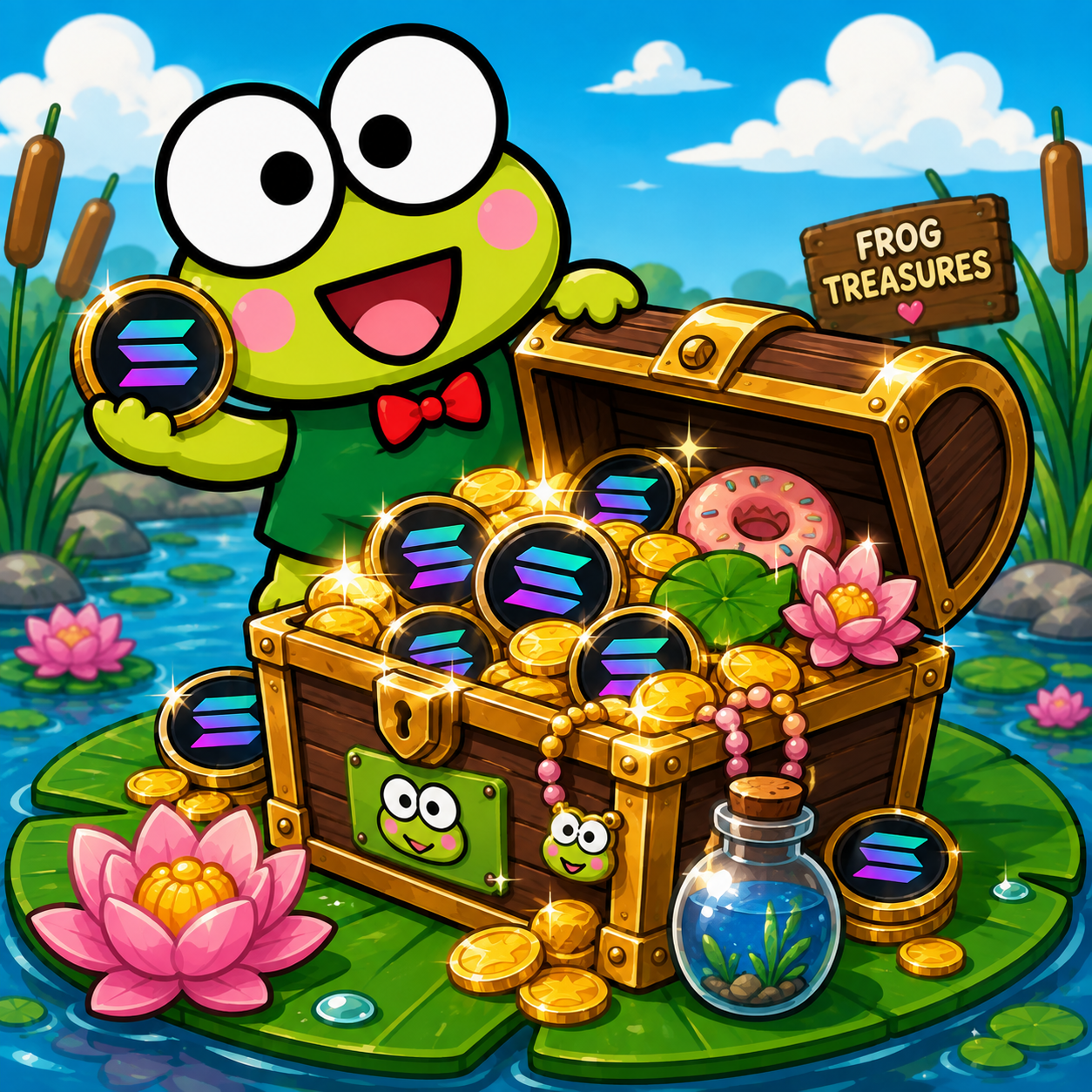 Frog treasure chest